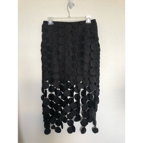 Commense Black Circle Laser Cut Double Layered Skirt - M - Picture 2 of 5